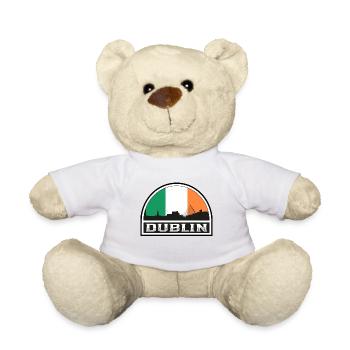 Dublin Irland Skyline Silhouette Irish Flag Trave - Teddy - Sonnengelb - Vorne