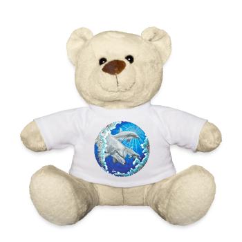 Curious dolphins - Sonja Ariel von Staden - Teddy Bear - sun yellow - Front