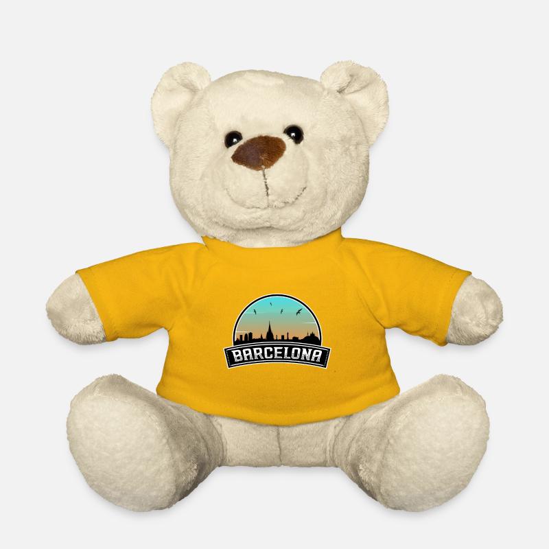 Barcelone Espagne Skyline Souvenir espagnol - Nounours - jaune soleil