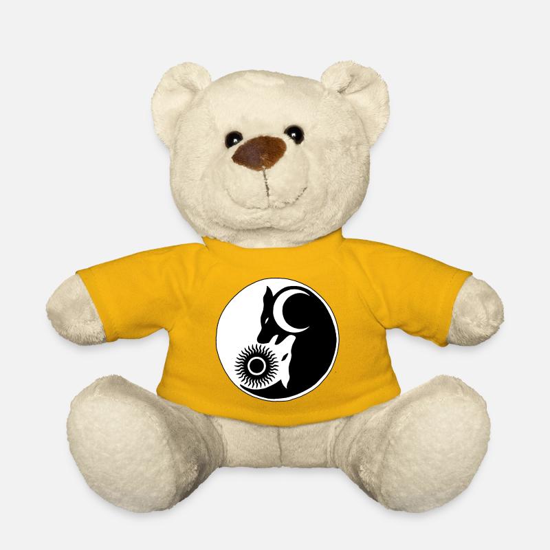 Loup yin yang - Nounours - jaune soleil