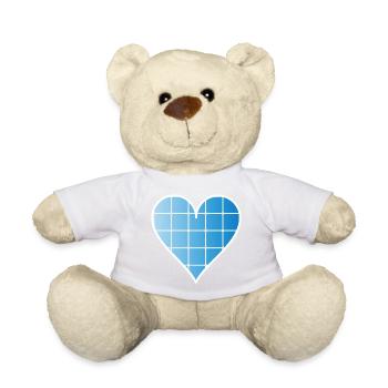 Solar cell as heart for positive energy - Teddy Bear - sun yellow - Front