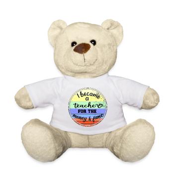 I became a teacher for the money & fame(used look) - Teddy - Sonnengelb - Vorne