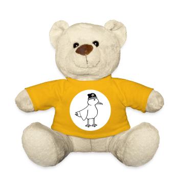 Möwe Anarchie – Freche maritim Hipster Küstenkunst - Teddy - Sonnengelb - Vorne