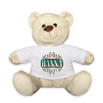 Namenstaggeschenke Tochter Hanna - Teddy - Sonnengelb - Vorne