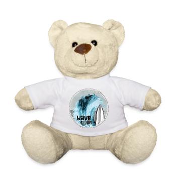 Meereswelle mit Surfboard Design - Teddy - Sonnengelb - Vorne