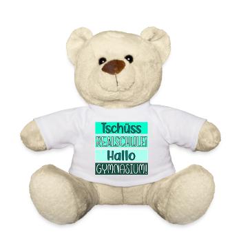 Tschüss Realschule - Hallo Gymnasium - Teddy - Sonnengelb - Vorne