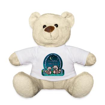 Gute Nacht - Waschbärpaar - Teddy - Sonnengelb - Vorne