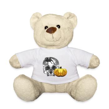 Menschenschädel, kürbisse, taranteln, Horror - Teddy - Sonnengelb - Vorne