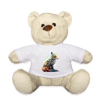 Farbenfroher Fuchs mit bunten Blättern - Teddy - Sonnengelb - Vorne