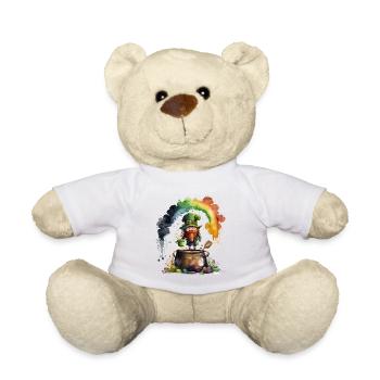Leprechaun Kobold unter einem Regenbogen - Teddy - Sonnengelb - Vorne