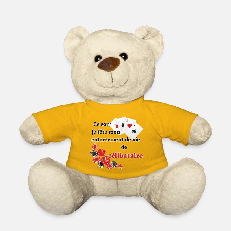 Futur Marié Poker. Enterrement vie célibataire EVG - Nounours - jaune soleil