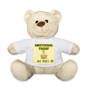 Emotionales Heute-Zitat - GEFÜHLE - Orange - Teddy - Sonnengelb - Vorne