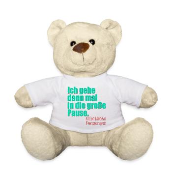 Abschiedsgeschenk Pensionärin Lehrerin Große Pause - Teddy - Sonnengelb - Vorne