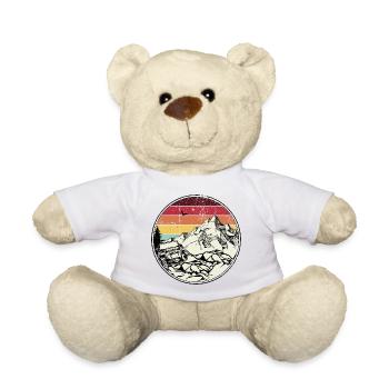 Rainbow Sunset Mountain Offroad Jeep - Teddy Bear - sun yellow - Front
