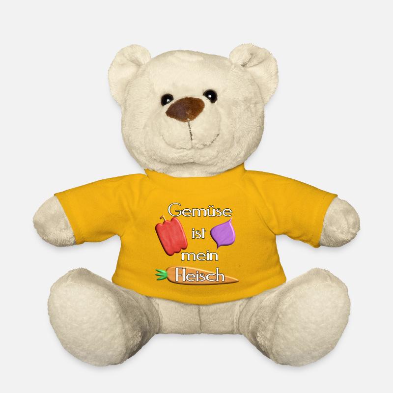 Gemüse - Gemüse ist mein Fleisch - weiß - Teddy - Sonnengelb