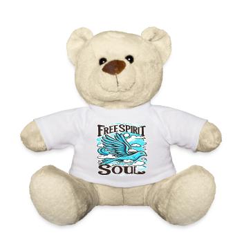 Amazing Sky Bird with Free Spirit and Soul - Teddy Bear - sun yellow - Front