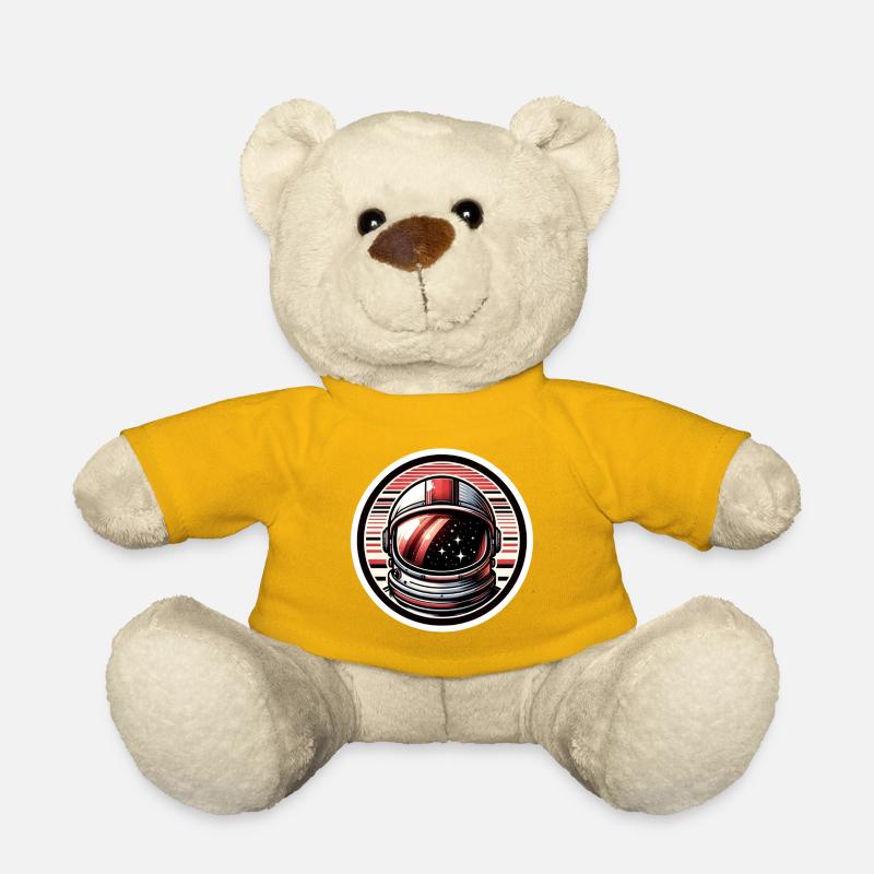 "Visière des Étoiles" - Insigne de Casque Spatial - Nounours - jaune soleil