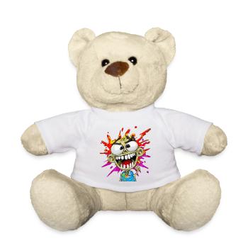 Personnage Dessin Urban Cartoon -Tagueur/Graffeur - Nounours - jaune soleil - Devant