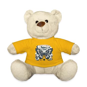 Nature's Child Butterfly Pattern - Teddy Bear - sun yellow - Front