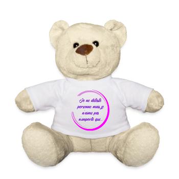 I don't hate anyone - Teddy Bear - sun yellow - Front