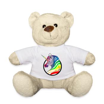 Regenbogen Einhorn Zebra - Teddy - Sonnengelb - Vorne