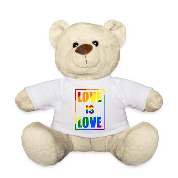 Love Is Love Pride Statement - Teddy Bear - sun yellow - Front