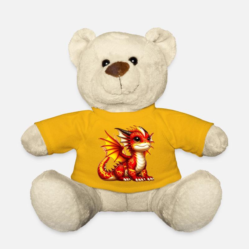 Drache - Teddy - Sonnengelb