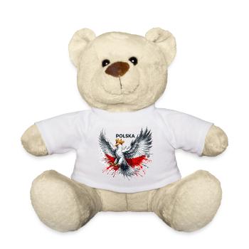 Polen Polska polnisch rot weiß Adler Krone Geschen - Teddy - Sonnengelb - Vorne