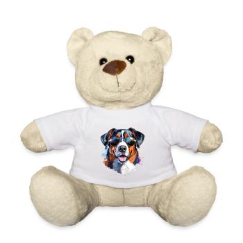 Entlebucher with sunglasses - Teddy Bear - sun yellow - Front