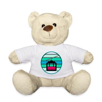 RETRO SKI LIFT GONDOLA SKI SKIING WINTER - Teddy Bear - sun yellow - Front