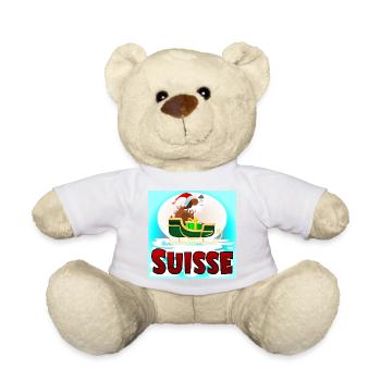 Chien Saint-Bernard Suisse Noël - Nounours - jaune soleil - Devant