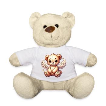 Ours en peluche ange doux compagnon de Noël - Nounours - jaune soleil - Devant