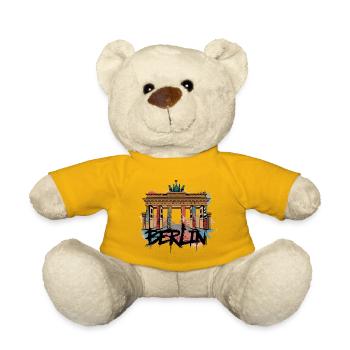 Urbaner Berliner Style – Brandenburger Tor - Teddy - Sonnengelb - Vorne