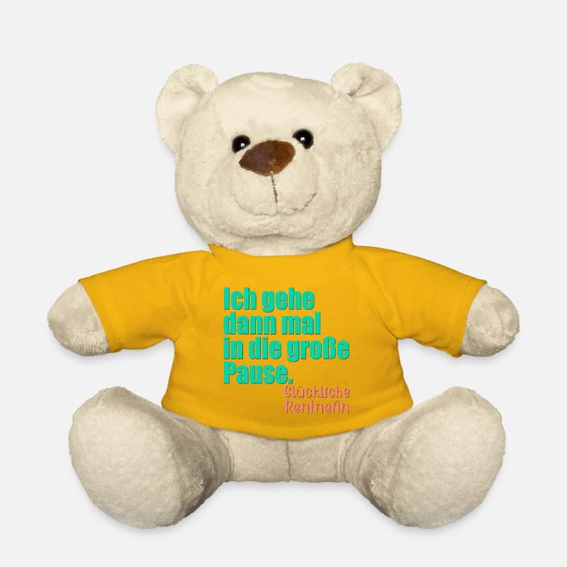 GLÜCKLICHE RENTNERIN RENTE - Teddy - Sonnengelb
