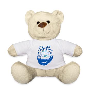 Sloth Spirit Animal – Relaxed Life - Teddy Bear - sun yellow - Front