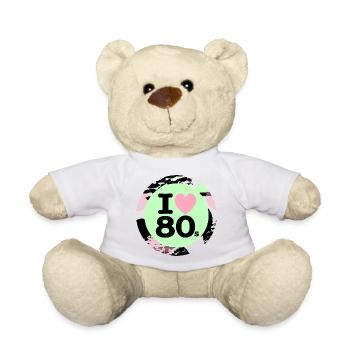 I ♥ Années 80 – Ambiance rétro néon - Nounours - jaune soleil - Devant