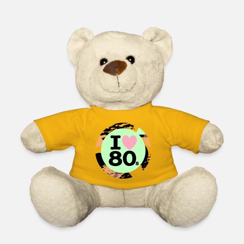  I ♥ 80s – Neon Retro Vibes - Teddy - Sonnengelb
