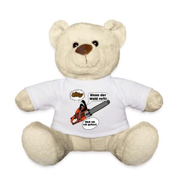 Tronçonneuse , Bois de chauffage , Old School , Cheminée , (25) - Nounours - jaune soleil - Devant