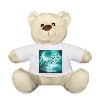Kolkrabe, Fledermäuse, Bäume, Friedhöfe - Teddy - Sonnengelb - Vorne