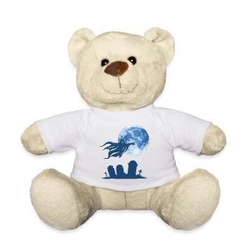 silhouetten, fliegende Geister, Monde, Gräber - Teddy - Sonnengelb - Vorne