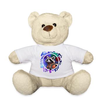 Weltraum-Raccoon mit Astronautenanzug - Teddy - Sonnengelb - Vorne