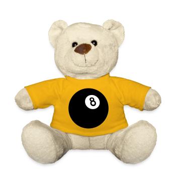 Black Eight - Teddy Bear - sun yellow - Front