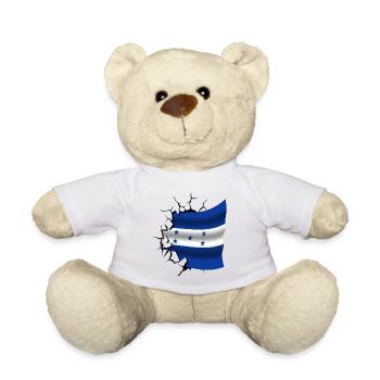 Flag of Honduras - Honduras - Flag Broken Design - Teddy Bear - sun yellow - Front