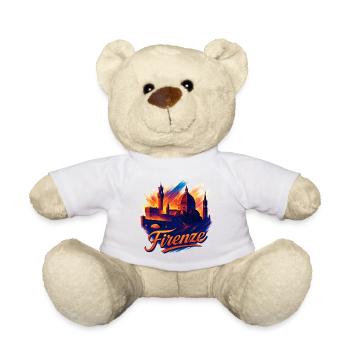 Florenz Firenze Stadt Italien Silhouette Geschenk - Teddy - Sonnengelb - Vorne