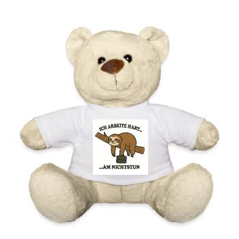Sloth Work Motif - Teddy Bear - sun yellow - Front