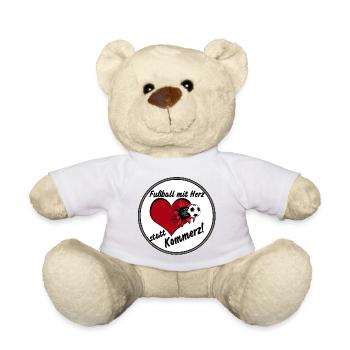 Fussball mit Herz ................................ - Teddy - Sonnengelb - Vorne
