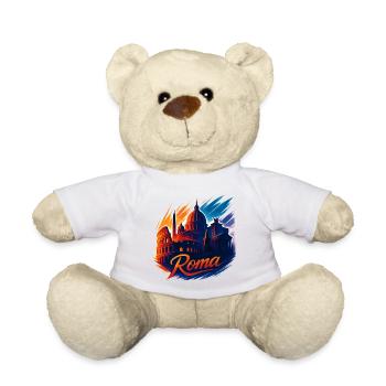 Rome Roma Capital Italy Silhouette Gift - Teddy Bear - sun yellow - Front