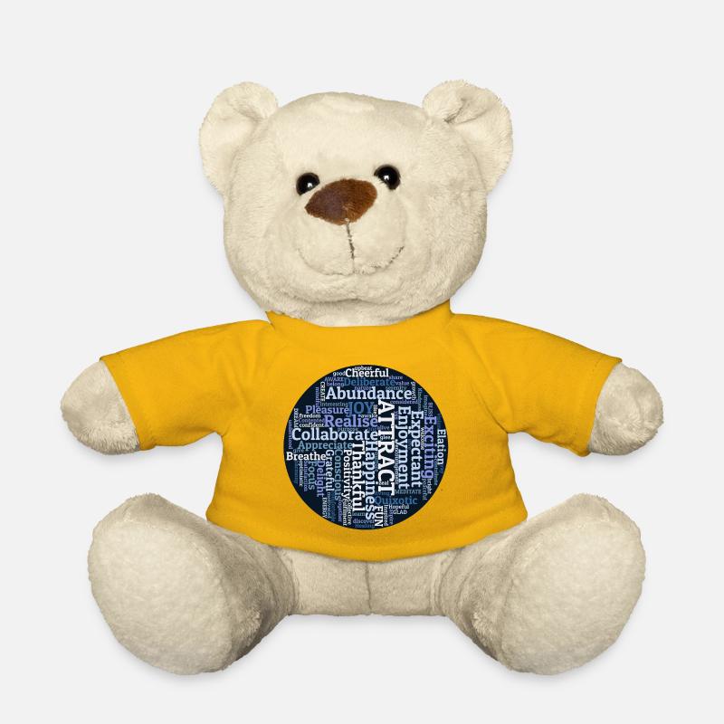 Nuage de mots inspirant sur la pleine conscience - Nounours - jaune soleil