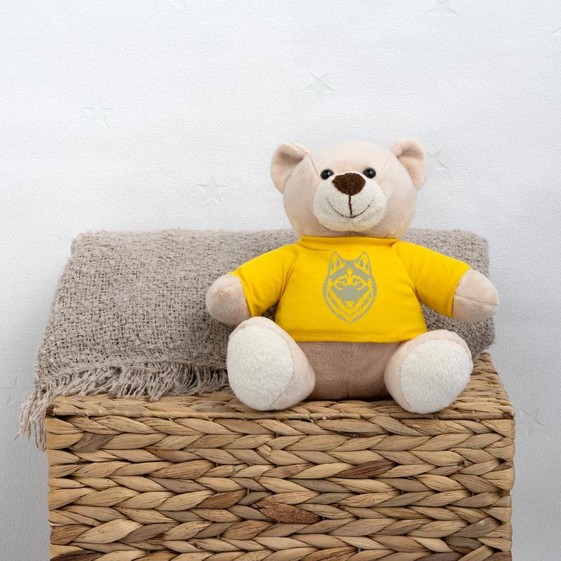 Majestic Wolf Emblem Design Teddy Bear