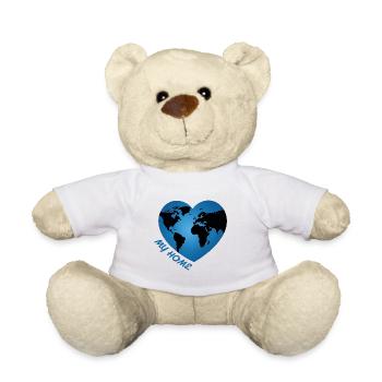 My Home – Heart Planet Earth - Teddy Bear - sun yellow - Front